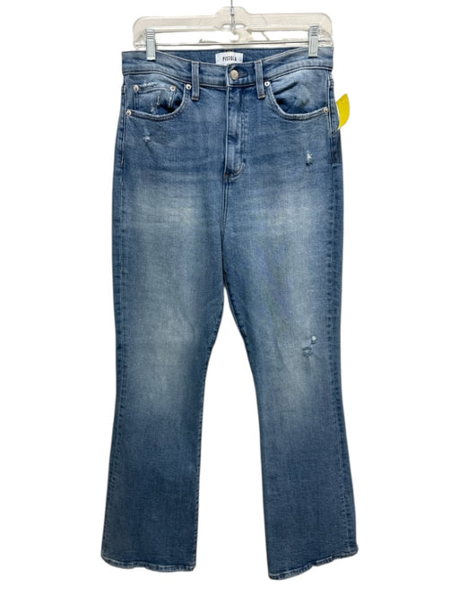 Pistola Size 29 Blue Wash Cotton Blend Zip & Button Distressed Whiskering Jeans Blue Wash / 29