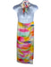 CROSBY by Mollie Burch Size L Multi Polyester Halter Maxi V Neck Ombre Dress Multi / L