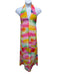CROSBY by Mollie Burch Size L Multi Polyester Halter Maxi V Neck Ombre Dress Multi / L