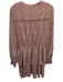 Allison Size L Burnt Orange & Multi Polyester Long Balloon Sleeve Mini Dress Burnt Orange & Multi / L