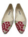 Manolo Blahnik Shoe Size 39.5 Cream, Red & Green Textile Leather Insole Shoes Cream, Red & Green / 39.5