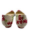 Manolo Blahnik Shoe Size 39.5 Cream, Red & Green Textile Leather Insole Shoes Cream, Red & Green / 39.5