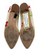 Manolo Blahnik Shoe Size 39.5 Cream, Red & Green Textile Leather Insole Shoes Cream, Red & Green / 39.5