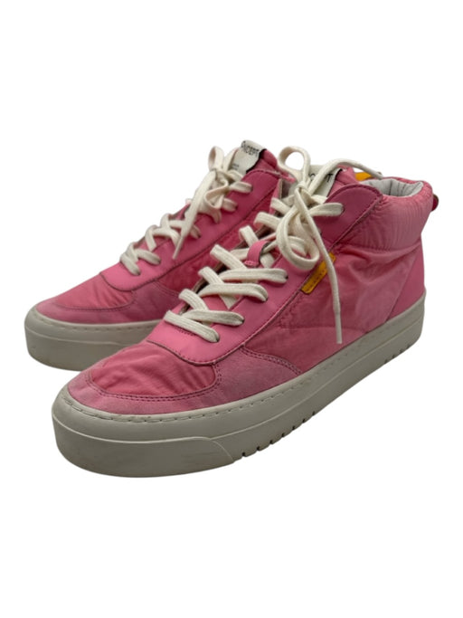 Oncept Shoe Size 9 Pink Nylon & Leather Lace Up Platform Round Toe Mid Top Shoes Pink / 9
