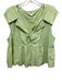 Maeve Size L Pastel Green Cotton Blend Sleeveless Keyhole Front Collar Top Pastel Green / L