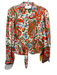 Ba&sh Size 2 Orange, Green, Multi Viscose Long Sleeve Abstract Print Buttons Top Orange, Green, Multi / 2