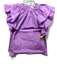 Psophia Vazquez de Castro Size S Purple Polyester Ruffle Cap Sleeve Taffeta Top Purple / S
