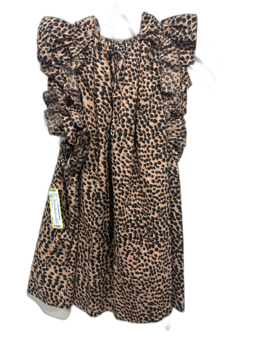 Ulla Johnson Size 4 Light Brown & Black Cotton Sleeveless Animal Print Top Light Brown & Black / 4