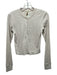 SKIMS Size Large Beige Ribbed Long Sleeve Cropped Top Beige / Large