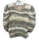 Ulla Johnson Size M Cream, Beige, Multi Cotton & Nylon Short Puff Sleeve Sweater Cream, Beige, Multi / M