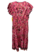 Ulla Johnson Size 8 Pink, Orange, Black Cotton & Viscose Abstract Floral Dress Pink, Orange, Black / 8