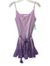 Rhode Size Small Purple & Lavender Cotton Spaghetti Strap Colorblock Mini Dress Purple & Lavender / Small