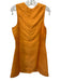 Julia Amory Size Medium Orange Silk Sleeveless seam detail Textured Dress Orange / Medium