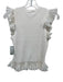 Ulla Johnson Size Large Cream White Viscose Blend Ruffle Cap Sleeve Ribbed Top Cream White / Large