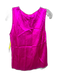 Generation Love Size S Hot pink Silk Sleeveless Tank Lace Detail V Neck Top Hot pink / S