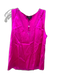 Generation Love Size S Hot pink Silk Sleeveless Tank Lace Detail V Neck Top Hot pink / S