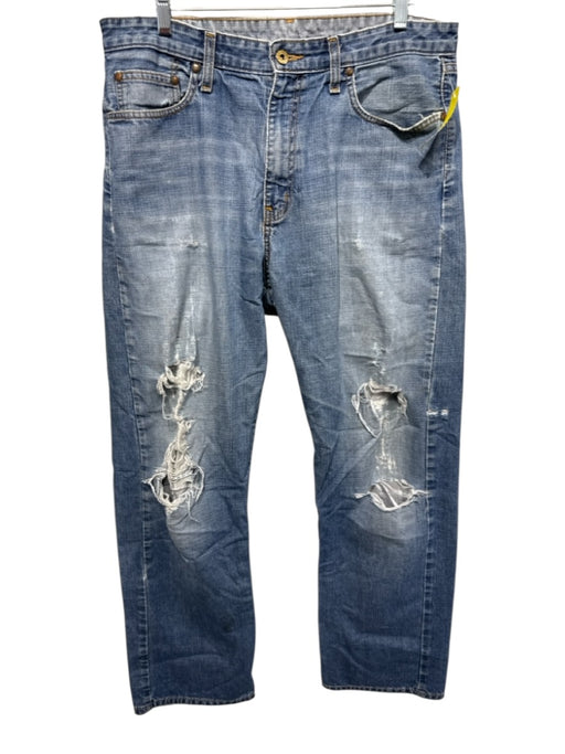 Polo Jeans Size 34 Light Wash Cotton Blend Distressed Jean Men's Pants Light Wash / 34