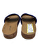 Johnny Was Shoe Size 7 Blue & Brown Suede Stitch Detail slides Mules Sandals Blue & Brown / 7