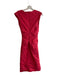 Artelier Size 8 Pink Cotton V Neck solid color Sleeveless Back Zip Dress Pink / 8