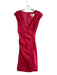 Artelier Size 8 Pink Cotton V Neck solid color Sleeveless Back Zip Dress Pink / 8