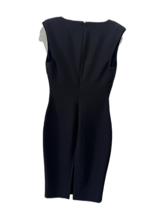 Likely Size 6 Black Polyester & Rayon Sleeveless V Neck Midi Dress Black / 6