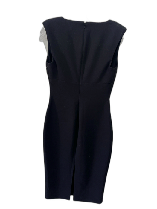 Likely Size 6 Black Polyester & Rayon Sleeveless V Neck Midi Dress Black / 6