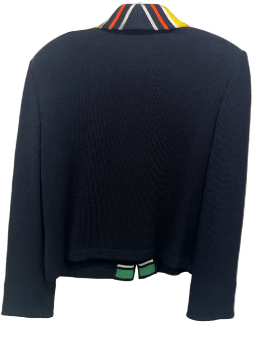 St John Collection Size 8 Black, Yellow, Green Wool Blend Long Sleeve Jacket Black, Yellow, Green / 8