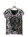 Phillip Plein Couture Size Large White & Multi Cotton Short Sleeve Top White & Multi / Large