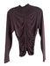 A.L.C. Size Large Chocolate Viscose Long Sleeve Ruched high neck Top Chocolate / Large