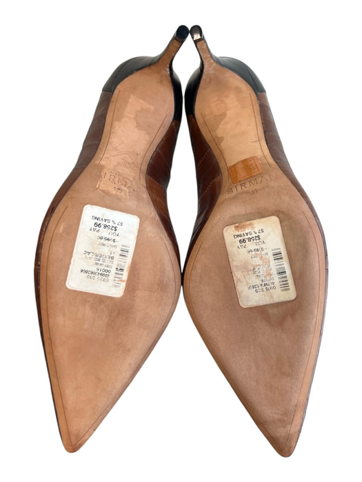 Alexandre Birman Shoe Size 41 Brown & Black Crocodile Pointed Toe Pump Shoes Brown & Black / 41
