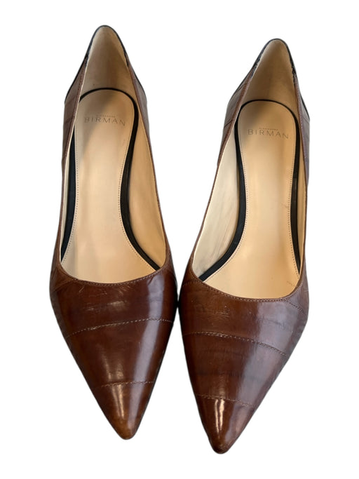 Alexandre Birman Shoe Size 41 Brown & Black Crocodile Pointed Toe Pump Shoes Brown & Black / 41