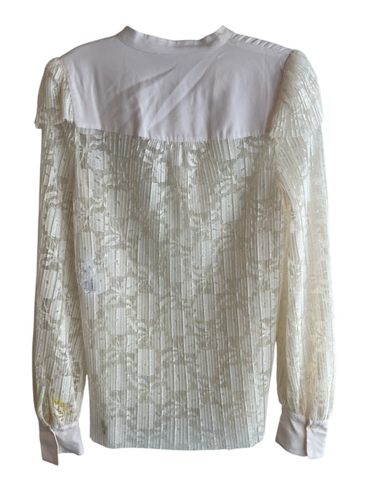 See By Chloe Size 40 Ivory Polyester Button Down Long Sleeve Sheer Top Ivory / 40