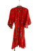Camilla Size Est M Red & Multi Silk All Over Print Wrap Half Sleeve Dress Red & Multi / Est M