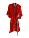 Camilla Size Est M Red & Multi Silk All Over Print Wrap Half Sleeve Dress Red & Multi / Est M