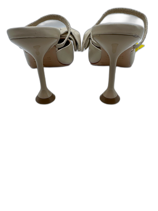 Vicenza Shoe Size 36 Beige Leather Bow detail Round Toe Pumps Beige / 36