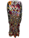 Elliatt Size M Brown, Pink, Multi Polyamide Floral Embroidered Dress Brown, Pink, Multi / M