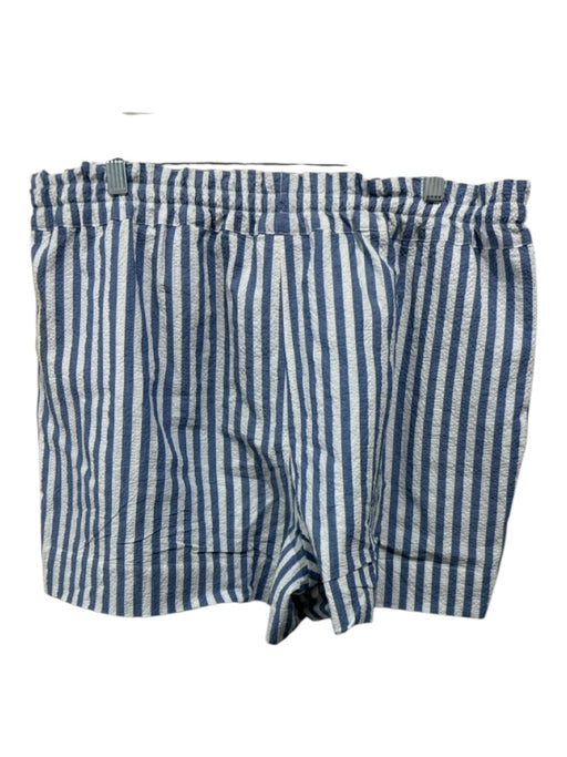 Veronica Beard Jeans Size XL Light blue & white Cotton Blend Seersucker Shorts Light blue & white / XL