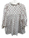 XiRENA Size XL White, Red, Black Cotton Paisley Puff Sleeve Top White, Red, Black / XL