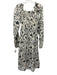 Mille Resort & Travel Size L Beige & Black Cotton Smocked Bodice Maxi Dress Beige & Black / L