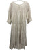 Merlette Size L Sand Beige Cotton Ladder Lace Accents Gathered swing Dress Sand Beige / L