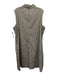 Theory Size 18 Brown & White Cotton Blend Sleeveless Pinstripe Button Down Dress Brown & White / 18