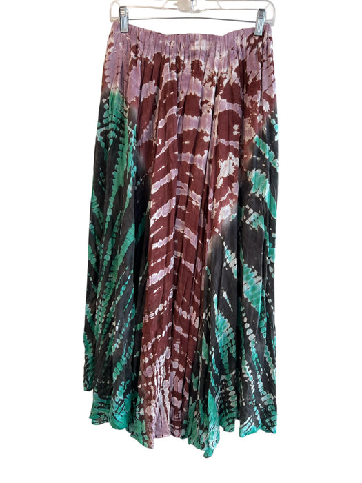 Young Fab & Broke Size Small brown, green & multi Rayon Half Lined Tye Die Skirt brown, green & multi / Small