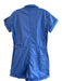 Pistola Size Small Azure Blue Cotton Collared Button Down Short Sleeve Romper Azure Blue / Small