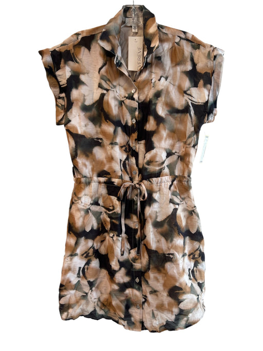 Cloth & Stone Size Small White, Green & Black No Fabric Tag Drop Shoulder Dress White, Green & Black / Small