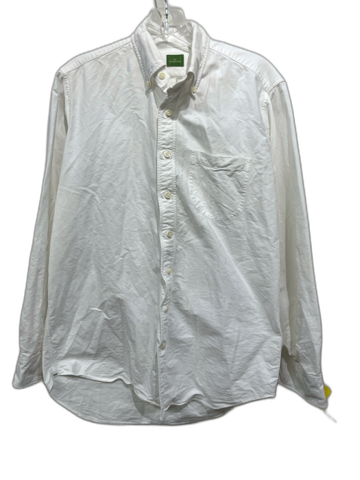 Sid Mashburn Size 15.5 White Cotton Solid Button Down Men's Long Sleeve Shirt White / 15.5