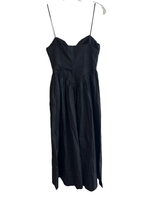 Ronny Kobo Size S Black 100% Cotton Spaghetti Strap Bustier Waist Gathered Dress Black / S