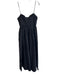 Ronny Kobo Size S Black 100% Cotton Spaghetti Strap Bustier Waist Gathered Dress Black / S