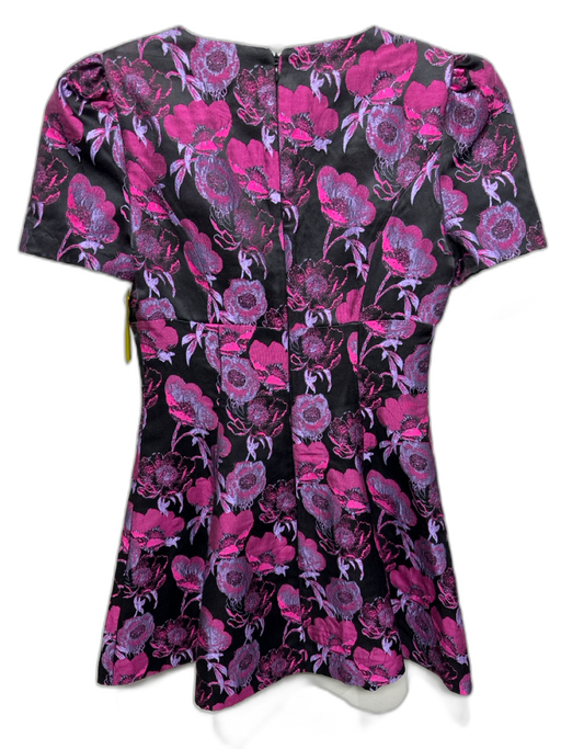 House of Harlow x Revolve Size XS Black & Purple Cotton & Polyester Floral Dress Black & Purple / XS