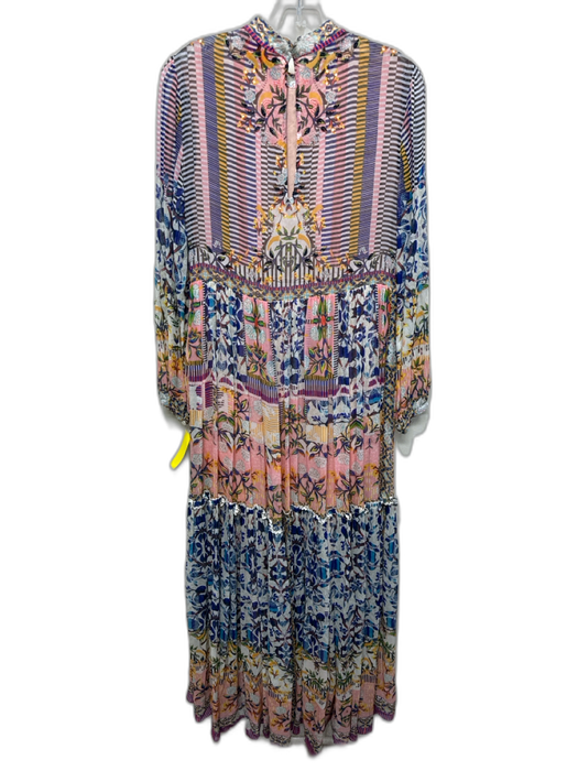 Bhanuni by Jyoti Size S / 6 Blue, Pink & Multi Viscose & Cotton Floral Dress Blue, Pink & Multi / S / 6