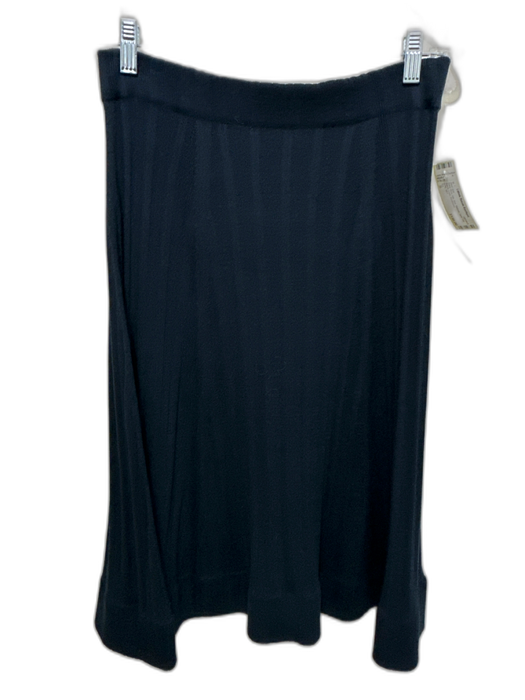 Co Size S Navy Blue Silk Knit Ribbed Tank Top Below knee Skirt Set Navy Blue / S